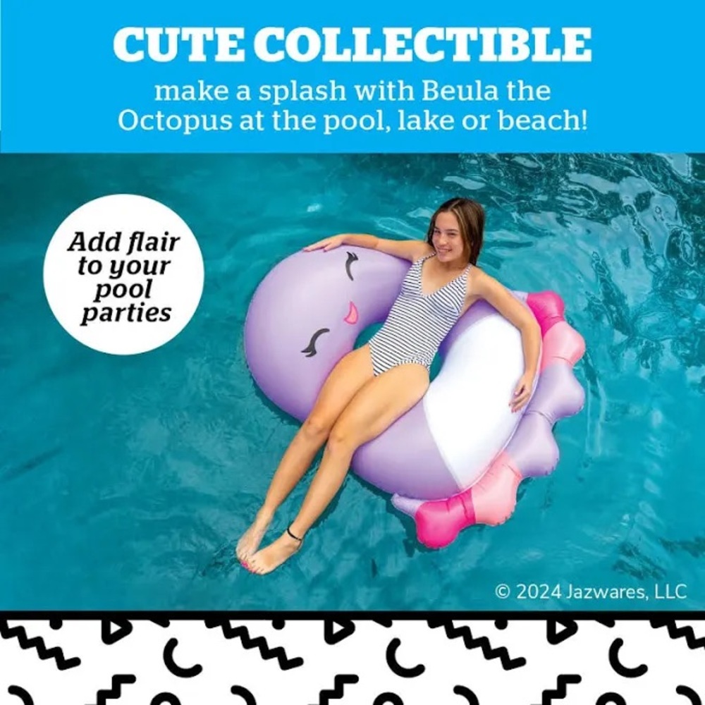 Jazwares Purple Octopus Pool Float